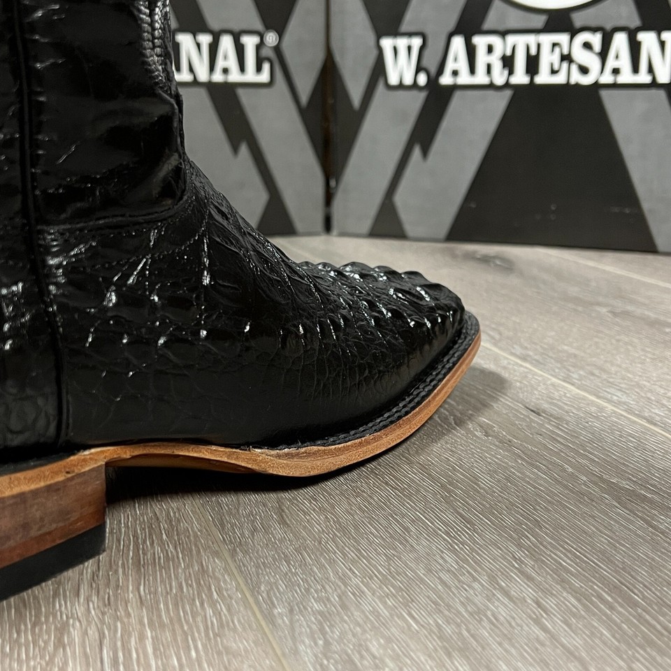 Square Toe Alligator Print Boots by La Sierra Boots