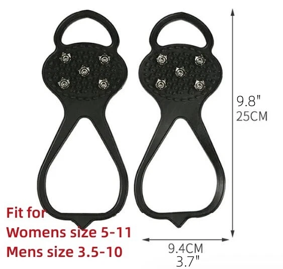 1 par de clavos de agarre antideslizantes universales sobre tacos de zapatos 5 dientes Foto 3 de 4