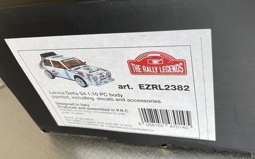 The Rally Legends Lancia Delta S4 1:10 RC Body shell Only Radio Control