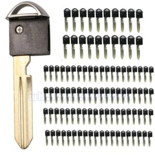 Lot 100 Smart Key Uncut Blank Insert Emergency Blade Repalce for Infiniti Nissan