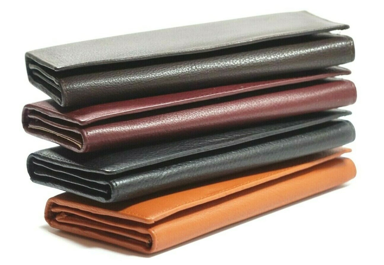 Texan Bull RFID Trifold Wallet for Women 7’’ x 4’’ Leather Small