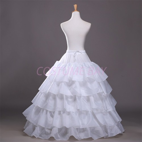 Mermaid Wedding Dress Petticoat Prom White Underskirt Tutu Skirt Crinoline AU - Picture 10 of 19