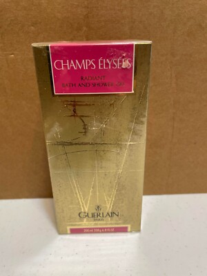 Vintage Champs-Elysees Guerlain Perfume Radiant Bath And Shower Gel 6.8 oz Boxed