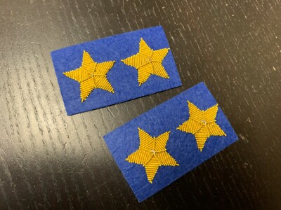 Civil War Confederate Gold Stars - ROYAL BLUE Back - 2 Star LT. COLONEL ...