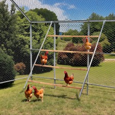 Outdoor Chicken Perch 104x143cm Durable Coop Roosting Bar for Chickens Durable