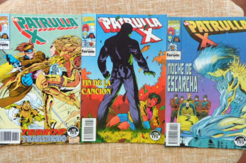 Comics, La Patrulla X, nº 136, 151 y 152, Forum, Marvel, 1993 y 1995, Lee Weeks