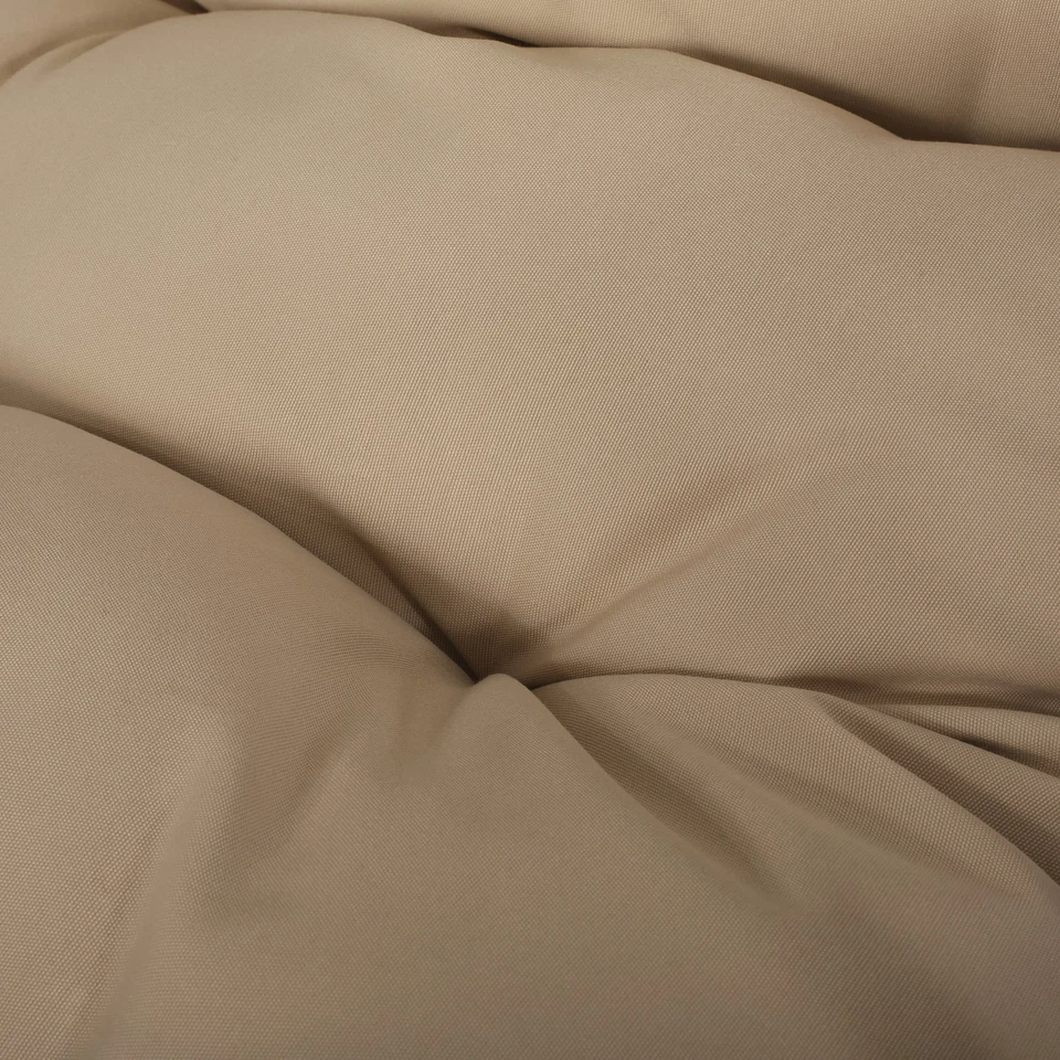 Malia Silla Colgante Exterior/Interior Mimbre con Cojín Marrón Claro + Marrón + Bei Foto 3 de 4