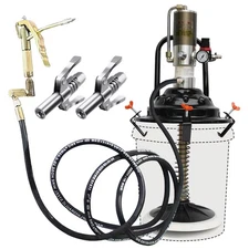 60:1 Portable Air-Operated Grease Pump for 5 Gallon Bucket, Grease Gun Couple...