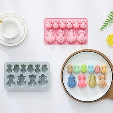 Silicone Frog Molds, 10-Cavity 3D Animal Shape, 7.13 X 4.37 Inches, For Baking