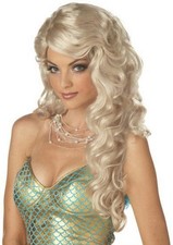Long Wavy Blonde Mermaid Wig