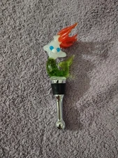 Tropical Mermaid Wine Bottle Glass Art Topper Stopper.
