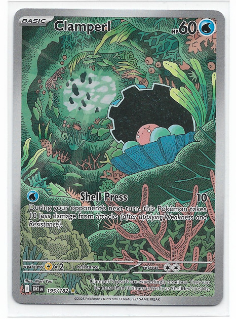 Clamperl 195/182 Holo Illustration Rare Destined Rivals Pokemon Card