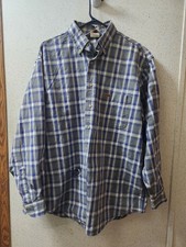 Vintage Carhartt Button Down Shirt Plaid 890 Olive Men's L Made In USA Flaw