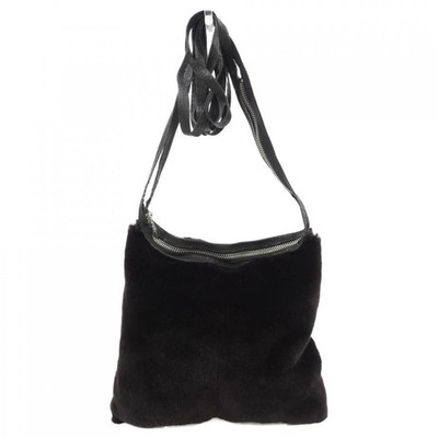 Chrome Hearts Rick Owens Mink Fur Bag Brown 12 x 11 in Excellent Cond