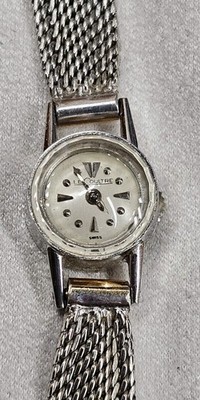 LeCoultre Vintage Ladies Mini 14k White Gold Backwind 1940s Not Scrap 16.2g 
