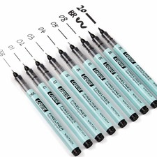 WRITECH Liquid Fineliner Pens Black Precision Multiliner Micro Pen 9 Pack, Qu...