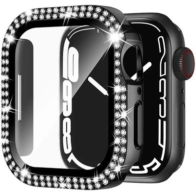 Diamond Glasgehäuse für Apple Watch 46mm 45mm 44mm 41mm 40mm Cover