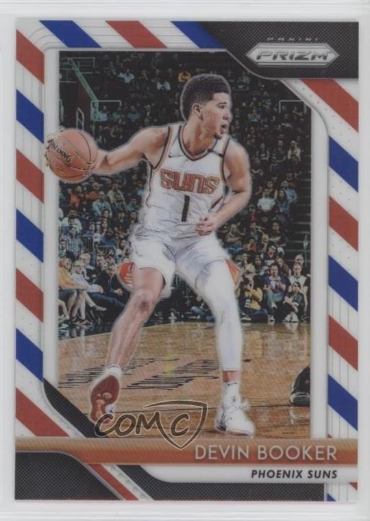 2018-19 Panini Prizm Red White & Blue Prizm Devin Booker #11 0n64