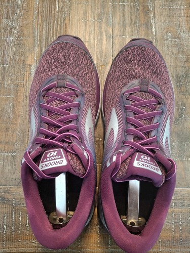 Brooks Ghost 10 Running Jogging Athletic Sneakers Shoes Women US 8 Purple Silver - Picture 7 of 8
