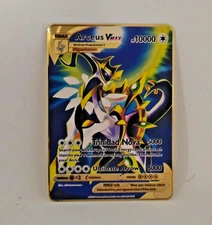 Arceus VMAX Gold Metal Card