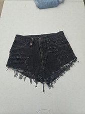 Wrangler Vintage Black Distressed Cut Off Shorts High size 29