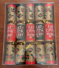 Pudding Lane Holiday Christmas Crackers Party Favors 10 Pack Novelty Tradition