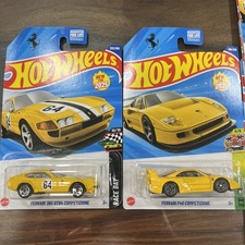 Hot Wheels 2025 Ferrari F40  Ferrari 365 GTB4 Competizione Yellow Lot of 2 NIB 