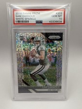 2018 Panini Prizm Sam Darnold RC #203 White Sparkle PSA 10 GEM MT POP 6