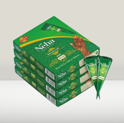 Neha Natural Henna Mehandi Temporary Tattoo Body Art Kit - 48 Cones