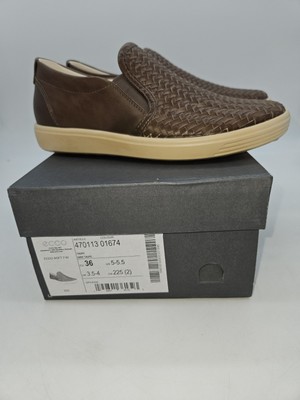 ECCO Women s Soft 7 Woven Slip On, Taupe, Size 5