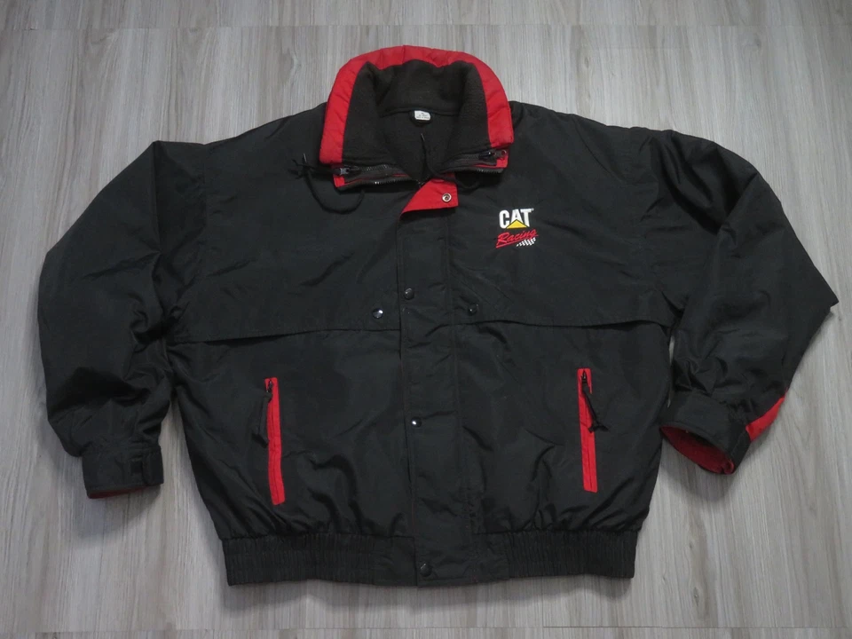 Chaqueta de Colección Años 90 2 en 1 Turning Point CAT Racing XL Forrada de Vellón Cremallera Completa Foto 3 de 4