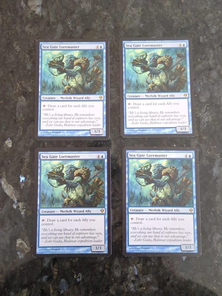 MTG 1x Sea Gate Loremaster Zendikar LP-MP, English - Image 2 of 3