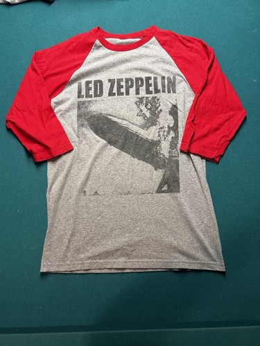 Vintage Led Zeppelin Raglan T Shirt Men’s Large 2013 Retro Band Rock ...