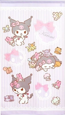 MADE au JAPON Sanrio Kuromi Kawaii Porte Rideau Tapisserie Chambre Décor Violet - Photo 1/4