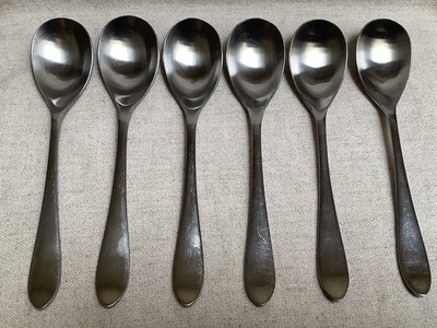 Robert Welch RW Stainless Meridian Satin 6 Soup Tablespoons 8 