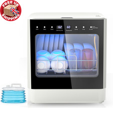 TableTop Dishwasher Built-in Water Tank 5 Wash Programs High-Temperature Drying