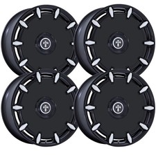 Set-4 Dub Dc271 Cheef 24x9 5x120 Black Milled 15mm Wheels Rims 24 Inch