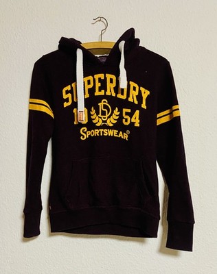 Hoodie Superdry Premium XS Entry Hood Vintage Burgund  Kapuzenpullover Sweatshir