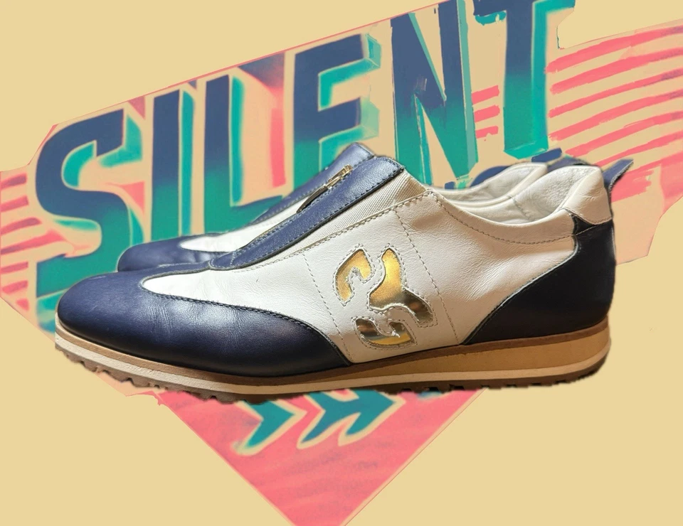 Tênis de golfe feminino Walter genuíno pop star panturrilha azul/branco 39 1/2 - Imagem 4 de 4