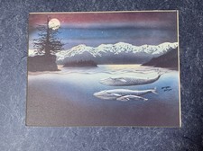 VTG Blue Whale Art Print- Hand Signed & Numbered By Paul Sloan- Limited Ed, COA