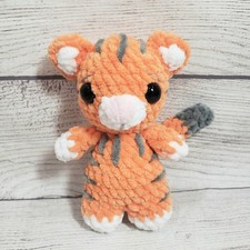 Baby Tiger Plush Handmade Crochet Plushie Amigurumi Stuffed Toy