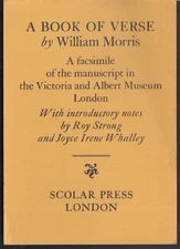 William Morris A Book of Verse Scolar Press PROSPECTUS card 1980
