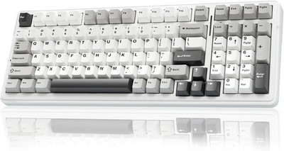 AULA F99 Wireless Mechanical KeyboardTri-Mode BT5.0/2.4GHz/USB-C BlackGrey&White