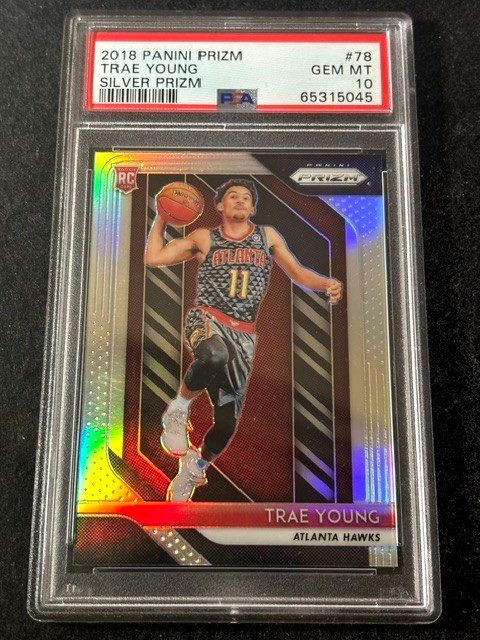 2018 Silver Prizm Trae Young #78 RC Rookie PSA 10 Hawks NBA All Star Wizards
