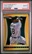2013 Panini Select Gold Prizm Torii Hunter #1 PSA 10 Gem Mint 