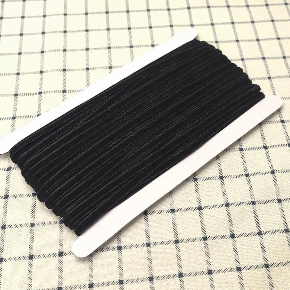 25 Yards Modern Black Velvet Ribbon, 1/4" Wide for Stylish Decorations - Image 4 of 4