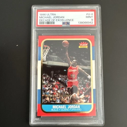 1996-97 Fleer Premiere Ultra Decade 1986 Reprints Michael Jordan #U-4 PSA 9