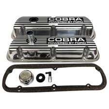Nos Ford Racing Cobra Powered By Ford Polished Finned Valve Covers With Tube
