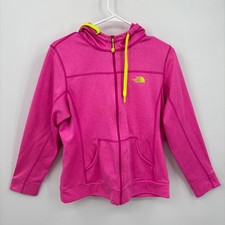 The North Face Jacket Full Zip Hooded Lightweight Solid Pink Size M Womens
