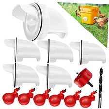 Chicken Feeder No Waste Automatic Poultry Feeder Ports Kit and Waterer Set